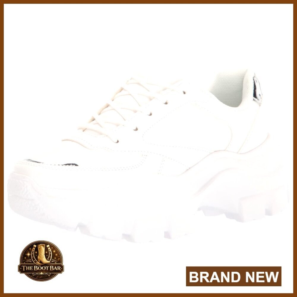 Women's Chunky Platform Sneakers Lace-Up Walking Shoes Casual Athletic